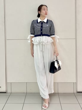 「SNIDEL（スナイデル）のアイテム（パンツ）」を使った、SNIDELさん（レディース・165cm）の夏コーディネート