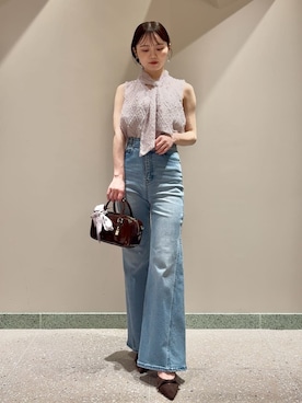 「パンツスタイル」｜「アイテム（財布/小物）」を使った、SNIDELさん（レディース・160cm）の夏コーディネート