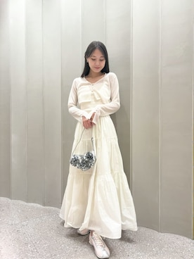 「SNIDEL（スナイデル）のアイテム（ワンピース/ドレス）」を使った、SNIDELさん（レディース・160cm）の春コーディネート