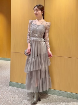 「アイテム（ドレス）」を使った、SNIDELさん（レディース・160cm）の秋コーディネート