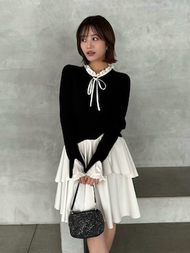 「SNIDEL（スナイデル）のアイテム（シューズ）」を使った、SNIDELさん（レディース・153cm）の冬コーディネート