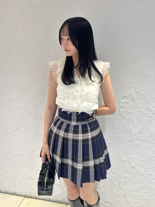 【SNIDEL】オフショルニットプルオーバー&チュールスカートセット SNIDEL（スナイデル）の「オフショルニットプルオーバー