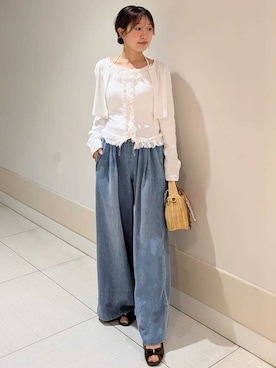 「SNIDEL（スナイデル）のアイテム（パンツ）」を使った、SNIDELさん（レディース・151cm）の夏コーディネート