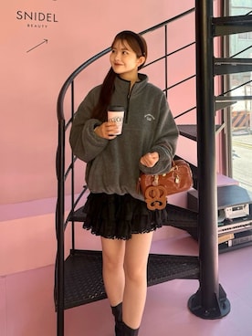 「アイテム（チャーム）」を使った、SNIDELさん（レディース・153cm）の秋コーディネート