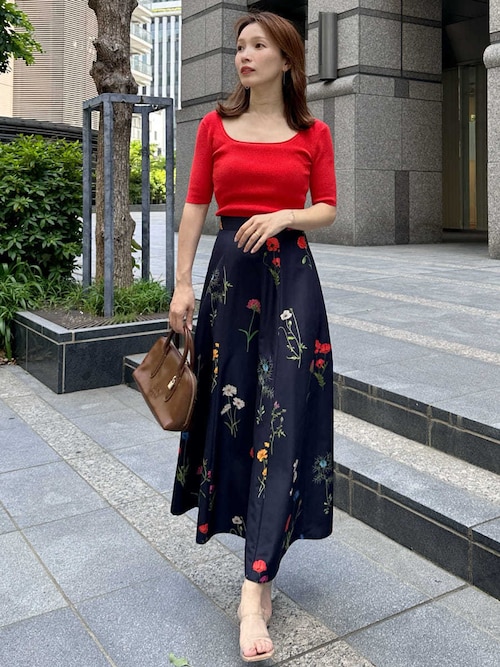 SNIDEL フレアプリントスカート SNIDEL｜フレアプリントスカート | Rakuten Fashion(楽天