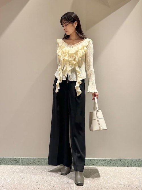 セール】ラッフルデザインニットプルオーバー（ニット/セーター