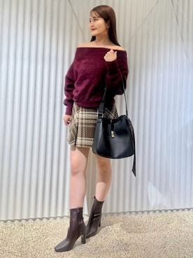 「アイテム（財布/小物）」を使った、SNIDELさん（レディース・153cm）の秋コーディネート