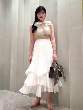 「SNIDEL（スナイデル）のアイテム（スカート）」を使った、SNIDELさん（レディース・171cm）の春コーディネート