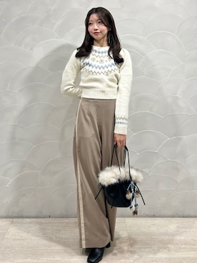 「SNIDEL（スナイデル）のアイテム（トップス）」を使った、SNIDELさん（レディース・162cm）の冬コーディネート