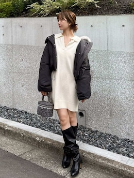 「アイテム（イヤリング）」を使った、SNIDELさん（レディース・162cm）の秋コーディネート