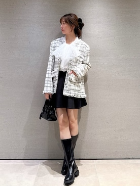 「SNIDEL（スナイデル）のアイテム（パンツ）」を使った、SNIDELさん（レディース・162cm）の冬コーディネート