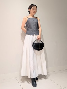 「肌見せ」｜SNIDELさん（レディース・151cm）の夏コーディネート