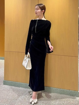 「SNIDEL（スナイデル）のアイテム（アクセサリー）」を使った、SNIDELさん（レディース・160cm）の冬コーディネート