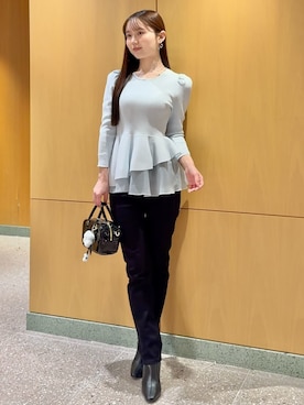 「アイテム（チャーム）」を使った、SNIDELさん（レディース・160cm）の秋コーディネート