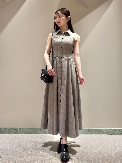 snidel シャツ＆ニットワンピース SNIDEL) クロップシャツレイヤードニットワンピース | puakoの