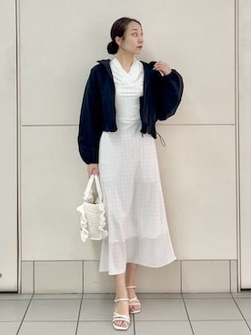 「SNIDEL（スナイデル）のアイテム（ワンピース/ドレス）」を使った、SNIDELさん（レディース・165cm）の春コーディネート