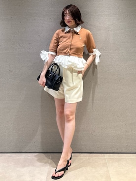 「SNIDEL（スナイデル）のアイテム（トップス）」を使った、SNIDELさん（レディース・165cm）の夏コーディネート
