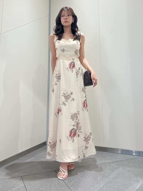 レーストリムプリントキャミワンピース（ワンピース）｜SNIDEL