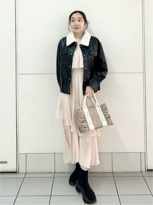 ブラウスレイヤードフリルワンピース（ワンピース）｜SNIDEL