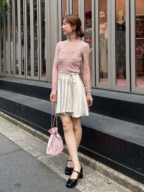 チャコット　レースニット調Tシャツ　　Ｓhauen Chacott】レースシアーTOPS（Tシャツ/カットソー）｜Chacott