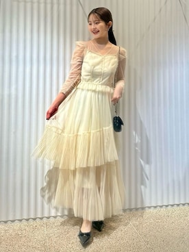 「アイテム（ドレス）」を使った、SNIDELさん（レディース・153cm）の秋コーディネート