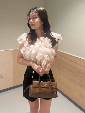 「SNIDEL（スナイデル）のアイテム（トップス）」を使った、SNIDELさん（レディース・157cm）の夏コーディネート