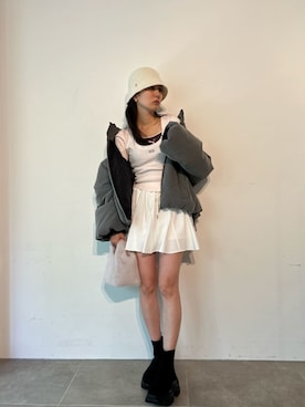 「SNIDEL（スナイデル）のアイテム（帽子）」を使った、SNIDELさん（レディース・161cm）の夏コーディネート