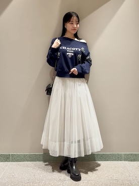 「アイテム（スウェット）」を使った、SNIDELさん（レディース・160cm）の夏コーディネート