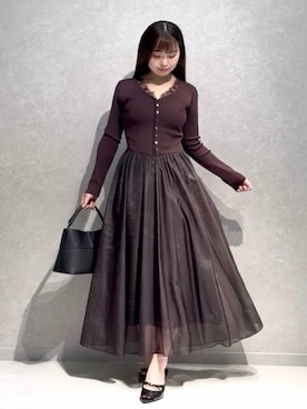 「SNIDEL（スナイデル）のアイテム（バッグ）」を使った、SNIDELさん（レディース・156cm）の秋コーディネート