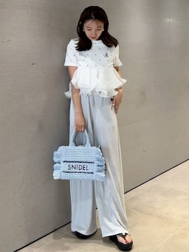 「SNIDEL（スナイデル）のアイテム（バッグ）」を使った、SNIDELさん（レディース・159cm）の春コーディネート