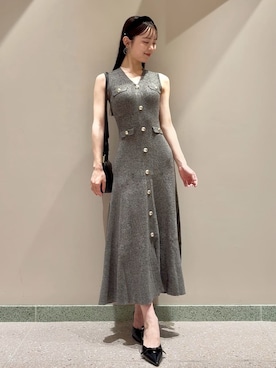 「ニットワンピース」｜SNIDELさん（レディース・160cm）の夏コーディネート