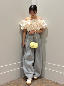 「SNIDEL（スナイデル）のアイテム（パンツ）」を使った、SNIDELさん（レディース・160cm）の春コーディネート