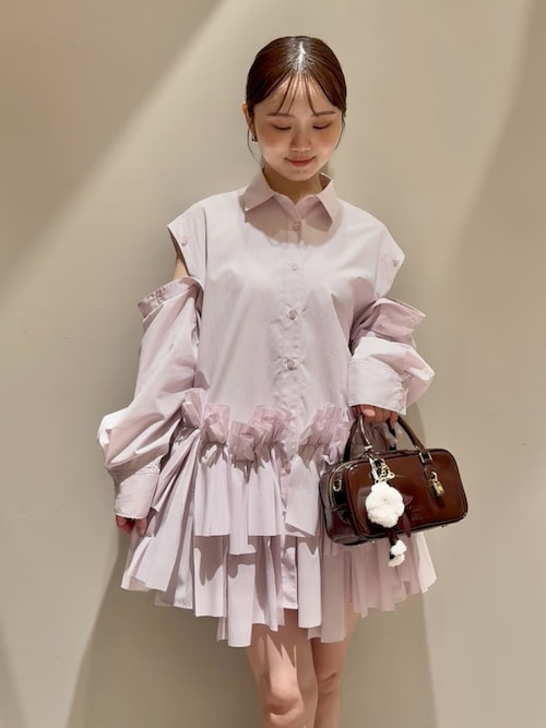 SNIDEL スナイデル　現行リボンシャツ　ホワイト SNIDEL]リボンシャツ/WHITE(SWFO254208) – R&Co.