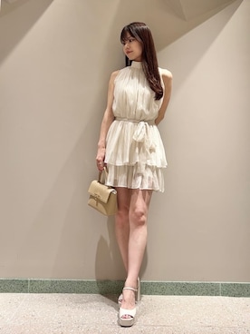 「ミニワンピース」｜SNIDELさん（レディース・165cm）の夏コーディネート