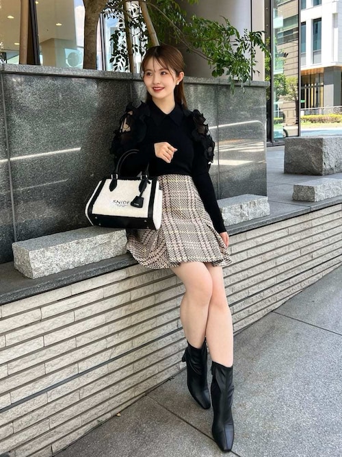 プリーツフリルニットプルオーバー（ニット/セーター）｜SNIDEL