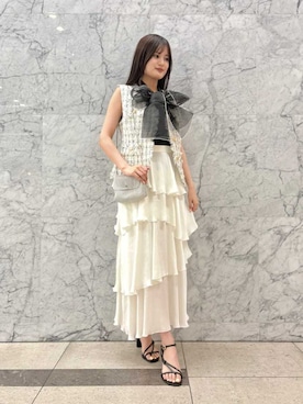 「SNIDEL（スナイデル）のアイテム（スカート）」を使った、SNIDELさん（レディース・158cm）の夏コーディネート