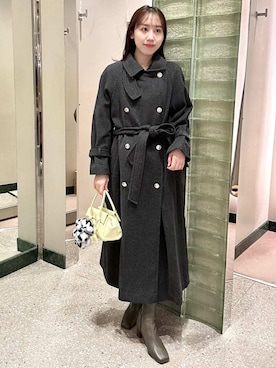 「アイテム（チェスターコート）」を使った、SNIDELさん（レディース・162cm）の秋コーディネート