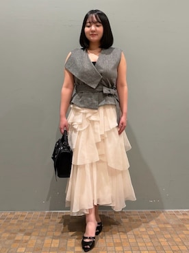 「SNIDEL（スナイデル）のアイテム（ジャケット/アウター）」を使った、SNIDELさん（レディース・153cm）の夏コーディネート