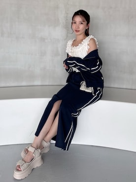 「アイテム（スカート）」を使った、SNIDELさん（レディース・159cm）の夏コーディネート