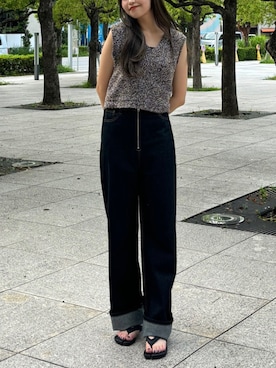 「MERLOT（メルロー）のアイテム（デニムパンツ）」を使った、merlot0801さん（レディース・160cm）の夏コーディネート