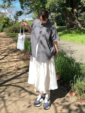 「アイテム（ソックス/靴下）」を使った、NUNさん（レディース・171cm）の秋コーディネート