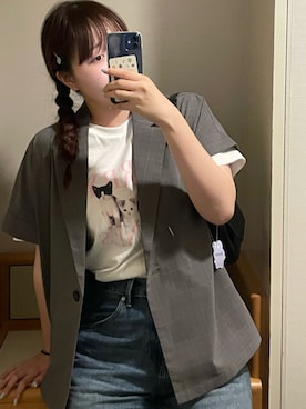 「アイテム（テーラードジャケット）」を使った、NUNさん（レディース・171cm）の夏コーディネート