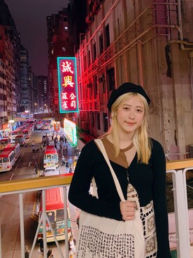 「cotton on（コットンオン）のアイテム（その他アウター）」を使った、融融さん（レディース・158cm）の春コーディネート