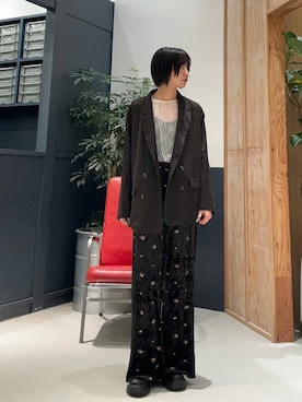 「アイテム（スウェットパンツ）」を使った、ricoさん（レディース・161cm・20代）の夏コーディネート