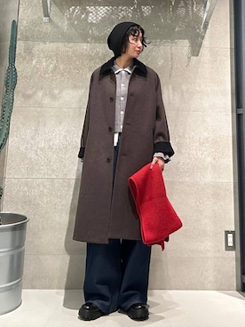 「きれいめ」｜「アイテム（ニットキャップ/ビーニー）」を使った、ricoさん（レディース・161cm）の秋コーディネート