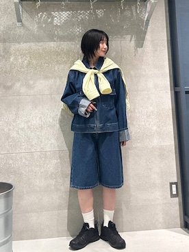 「RAGEBLUE（レイジブルー）の〈SALOMON/サロモン〉XA PRO 3D V9 GORE-TEX（スニーカー、ブラック系）」を使った、ricoさん（レディース）の春コーディネート