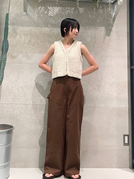 「アイテム（チノパンツ）」を使った、ricoさん（レディース・161cm・20代）の夏コーディネート