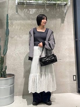 「RAGEBLUE（レイジブルー）のアイテム（パーカー）」を使った、ricoさん（レディース・161cm）の秋コーディネート