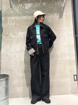 「RAGEBLUE（レイジブルー）のアイテム（キャップ）」を使った、ricoさん（レディース・161cm）の春コーディネート