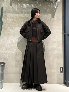 「RAGEBLUE（レイジブルー）のアイテム（ブルゾン）」を使った、ricoさん（レディース・161cm）の秋コーディネート